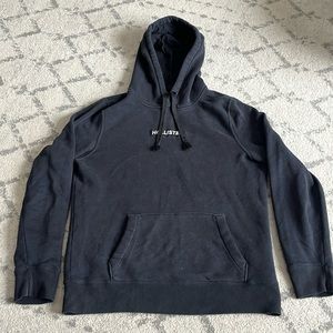 hollister black logo pullover hoodie